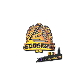 Наклейка | GODSENT (голографическая) | Стокгольм 2021